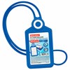 Бейдж вертикальный для пропуска и ID-карт СИЛИКОНОВЫЙ 85х54 мм шнурок 42см, синий, BRAUBERG, 238902 - фото 7543173
