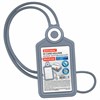 Бейдж вертикальный для пропуска и ID-карт СИЛИКОНОВЫЙ 85х54 мм шнурок 42см, серый, BRAUBERG, 238905 - фото 7543175