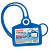 Бейдж горизонтальный для пропуска и ID-карт СИЛИКОНОВЫЙ 54х85мм шнурок 42см синий, BRAUBERG, 238906 - фото 7543176