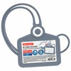 Бейдж горизонтальный для пропуска и ID-карт СИЛИКОНОВЫЙ 54х85мм шнурок 42см серый, BRAUBERG 238909 - фото 7543179
