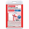 Бейдж вертикальный для пропуска и ID-карт 85х54 мм красный, BRAUBERG ULTRA, 238911 - фото 7543181