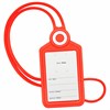 Бейдж вертикальный для пропуска и ID-карт, СИЛИКОНОВЫЙ, 85х54 мм, шнурок 42 см, красный, BRAUBERG, 238903 - фото 7543187