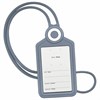 Бейдж вертикальный для пропуска и ID-карт СИЛИКОНОВЫЙ 85х54 мм шнурок 42см, серый, BRAUBERG, 238905 - фото 7543190