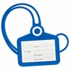 Бейдж горизонтальный для пропуска и ID-карт СИЛИКОНОВЫЙ 54х85мм шнурок 42см синий, BRAUBERG, 238906 - фото 7543192