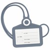 Бейдж горизонтальный для пропуска и ID-карт СИЛИКОНОВЫЙ 54х85мм шнурок 42см серый, BRAUBERG 238909 - фото 7543195