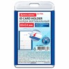 Бейдж вертикальный для пропуска и ID-карт 85х54 мм синий, BRAUBERG ULTRA, 238910 - фото 7543198