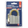 Замок навесной алюминиевый с пластиковым покрытием, ширина 60 мм, 3 ключа, RABBITEX (РАББИТЕКС), 671304 - фото 7572342