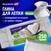 Глина для лепки (масса для моделирования) самозатвердевающая белая 250 г BRAUBERG ART CLASSIC, 274008 - фото 7572453
