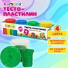 Тесто-пластилин для лепки СУПЕР ПЛАСТИЧНОЕ, 4 цвета, 200 г, крышки-штампики, BAMBOX (БАМБОКС), 107247 - фото 7636350