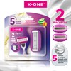 Кассеты для бритвенного станка многоразового женского, 5 лезвий, 2 кассеты, X-ONE (ИКС-УАН), 700022 - фото 7647419