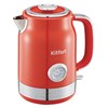 Чайник KITFORT КТ-6791, 1,7л, 2200Вт, закрытый нагревательный элемент, термометр, сталь, красный - фото 7729881