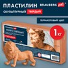 Пластилин скульптурный ТВЕРДЫЙ ТЕРРАКОТОВЫЙ "Секреты художника", 1 кг, BRAUBERG ART, 107488 - фото 7739766