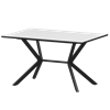 Стол нераздвижной Сириус Обеденные столы в пластике Сириус 1200 (Н-3825) Супер Белый/Черный муар - фото 7739805