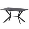 Стол нераздвижной Сириус Обеденные столы в пластике Сириус 1200 (Н-3825) Даркстоун/Черный муар - фото 7739815