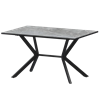 Стол нераздвижной Сириус Обеденные столы в пластике Сириус 1200 (Н-3825) Фаерстоун/Черный муар - фото 7739816