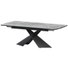 Стол раздвижной Модерн Обеденные столы в пластике Модерн 1400х945+300 (Н-3833) Фаерстоун/Черный муар - фото 7739831