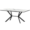 Стол раздвижной Сириус Обеденные столы в пластике Сириус 1200+300 R20 (Н-3831) Мрамор Белый/Черный муар - фото 7739891