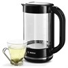 Чайник BOSCH TWK70B03, 1,7 л, 2400 Вт, закрытый нагревательный элемент, стекло, черный - фото 7795369