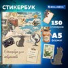 Стикербук для скрапбукинга А5, 6 листов, 150 цветных стикеров, на скрепке, BRAUBERG, "Эстетика", 666051 - фото 7826499