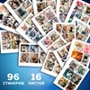 Стикербук ПРОСТО НАКЛЕЙ А6 16 листов 96 цветных стикеров, на гребне, BRAUBERG, Коты мемы, 666050 - фото 7826501