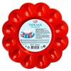 Подставка пасхальная для кулича и яиц, d 23,5 см, 12 яиц, пластик, цвет красный, 42976 - фото 7922132