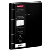 Тетрадь на кольцах А5 180х220, 120л, под кожу, фольга, резинка, BRAUBERG CLASSIC, Minimal черный, 405215 - фото 7956765