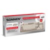 Клавиатура проводная бесшумная USB, 102+98 клавиш, LED-подсветка, SONNEN K620, слоновая кость / серая, 513950 - фото 8274664