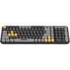 Клавиатура беспроводная бесшумная USB, 105 клавиш, SONNEN K303BY, черная / серая / желтая, 513952 - фото 8274673