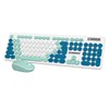 Набор беспроводной тихий: клавиатура 104 клавиши, мышь 4 кнопки 800/1200/1600 dpi, SONNEN K-650, белый / мятный / бирюзовый, 513953 - фото 8274677