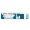 Набор беспроводной тихий: клавиатура 104 клавиши, мышь 4 кнопки 800/1200/1600 dpi, SONNEN K-650, белый / мятный / бирюзовый, 513953 - фото 8274685