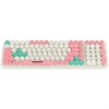 Клавиатура беспроводная бесшумная USB, 105 клавиш, SONNEN K303PM, слоновая кость / розовый / мятный, 513977 - фото 8274689