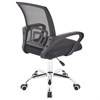 Кресло CROMEX (КРОМЕКС) "Top CH-695", ХРОМ, с подлокотниками, сетка/ткань TW, черное, 533066 - фото 8274707