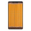 Карандаши чернографитные KOH-I-NOOR, НАБОР 12 шт., "Art" 6B-6H, без резинки, металлическая коробка, 1582012001PL - фото 8356338