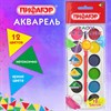 Краски акварельные ПИФАГОР "СОЛНЫШКО", 12 цветов, круглые кюветы, на коррексе, 192636 - фото 8554885