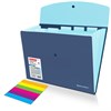 Папка-органайзер конверт на кнопке 6 отделений, BRAUBERG "Extra", A4, синяя с голубым, 274103 - фото 8610108