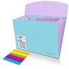 Папка-органайзер конверт на кнопке 6 отделений, BRAUBERG "Extra", A4, голубая с лиловым, 274104 - фото 8610109