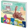 Пластилин классический "МИЛЫЕ КОТЫ", 12 цветов, 240 г, СТЕК, ВЫСШЕЕ КАЧЕСТВО, BRAUBERG, 107353 - фото 8627497