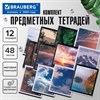 Тетради предметные, КОМПЛЕКТ 12 ПРЕДМЕТОВ, 48 л., матовая ламинация, BRAUBERG, "ПРИРОДА", 405606 - фото 8637570