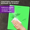 Тетрадь пластиковая обложка (НЕОН) А5 48 листов, скоба, клетка, BRAUBERG "Smart Cover", ЗЕЛЕНАЯ, 405038 - фото 8645262
