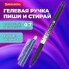 Ручка стираемая гелевая с грипом BRAUBERG "LINE DARK COLOR", СИНЯЯ, игольчатый наконечник 0,7 мм, линия письма 0,5 мм, 144438 - фото 8657034