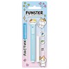 Ластик выдвижной с топпером + 1 сменный ластик, FUNSTER (ФАНСТЕР) "КОТЁНОК", 125х12х12 мм, белый, голубой держатель, блистер, 274021 - фото 8657038