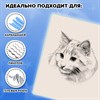 Скетчбук, слоновая кость 140 г/м2, 130х210 мм, 80 л., софт-тач, резинка, наклейки, FUNSTER (ФАНСТЕР), "Котик", 117783 - фото 8864203