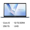 Ноутбук ASUS VivoBook 14 X1404VA 14", Intel Core i5-1334U, 12 Гб, SSD 256 Гб, Windows 11 Home, синий, 90NB10I1-M016B0 - фото 8864256