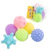 Тактильные мячики, пастельные, сенсорные игрушки развивающие, ЭКО, 6 штук, диаметр 55 мм, BAMBOX BABY (БАМБОКС БЭБИ), 665897 - фото 8889610