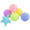 Тактильные мячики, пастельные, сенсорные игрушки развивающие, ЭКО, 6 штук, диаметр 55 мм, BAMBOX BABY (БАМБОКС БЭБИ), 665897 - фото 8889623
