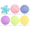Тактильные мячики, пастельные, сенсорные игрушки развивающие, ЭКО, 6 штук, диаметр 55 мм, BAMBOX BABY (БАМБОКС БЭБИ), 665897 - фото 8889747