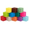 Тактильные кубики, сенсорные, ЭКО 12 штук, BAMBOX BABY (БАМБОКС БЭБИ), 665900 - фото 8889807