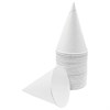 Стакан-конус одноразовый бумажный 100 мл, диаметр 77 мм, белый, КОМПЛЕКТ 200 шт., WELDAY (ВЭЛДЭЙ), для холодных напитков, 702697 - фото 8994397