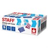 Зажимы для бумаг STAFF ECO, КОМПЛЕКТ 12 шт., 15 мм, на 45 листов, цветные, картонная коробка, 274036 - фото 9163481