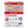 Резинки банковские TPR универсальные, диаметр 60 мм, 100 г, ЯРКИЕ ЦВЕТА, BRAUBERG SPECIAL, 440191 - фото 9176529